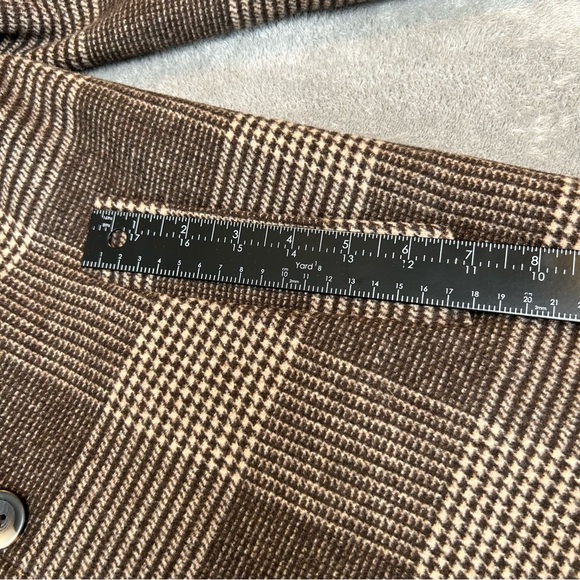 Abercrombie & Fitch The A&F Dad Coat Plaid Brown Long Overcoat Women's XXSP - Picture 11 of 16